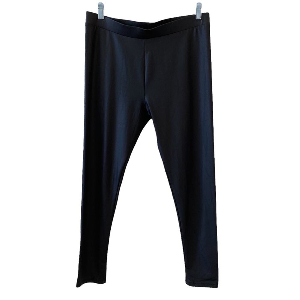 PRIMARK Leggings Black Vegan Faux Leather Cropped Pull On Size 10